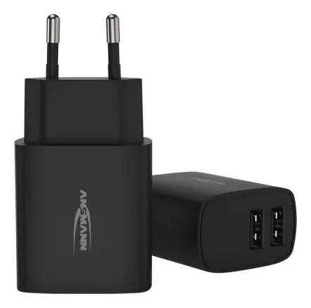 Produktfoto 1 von Ansmann 12 W 1001 2 AC/DC-Adapter USB EU 2.4 A Linearnetzteil, 5V dc