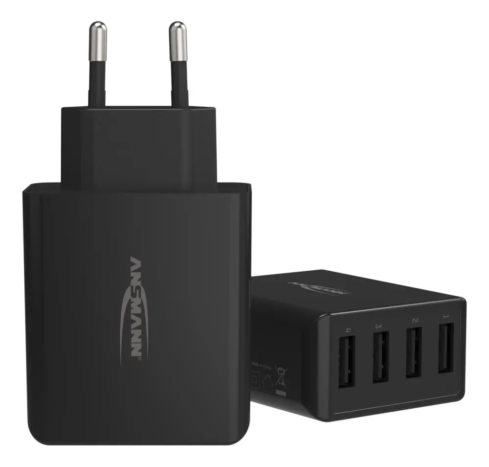 Produktfoto 1 von Ansmann 4-Kanal Steckernetzteil AC/DC-Adapter 30W, 100 → 240V, 5V dc / 6A, EU-Netzstecker
