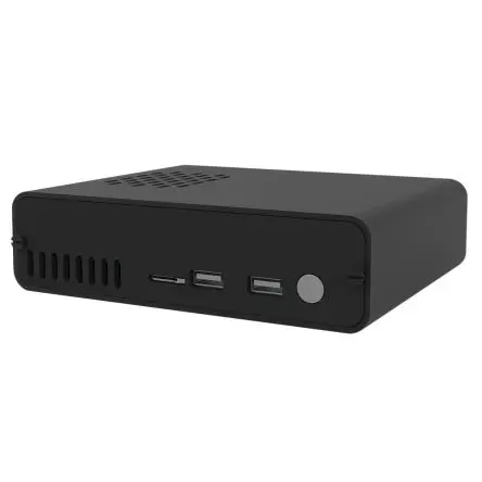 Produktfoto 1 von Okdo DeskPi Pro Raspberry Pi Gehäuse passend für Raspberry Pi 4 Kunststoff Schwarz