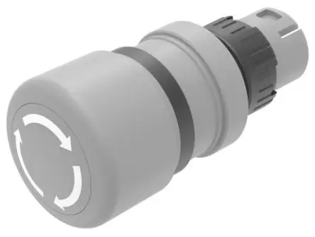 Produktfoto 1 von EAO 61 Drucktastenkopf Ø 22 mm, Grau wartungsfrei Rund Kunststoff, IP66