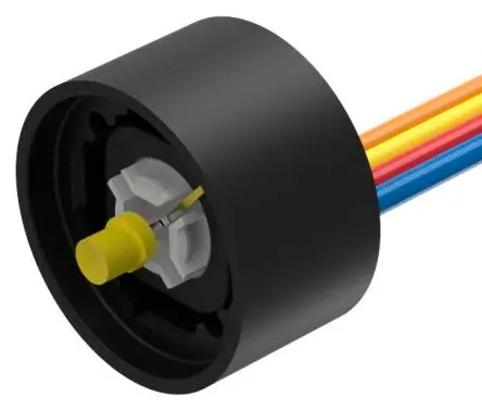 Produktfoto 1 von EAO 84 Schalterblock Gelb beleuchtet 1 Schließer 24V Flachbandkabel