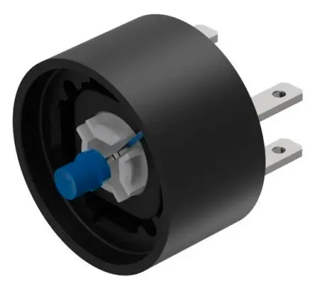 Produktfoto 1 von EAO 84 Schalterblock Blau beleuchtet 1 Schließer 24V Flachbandkabel