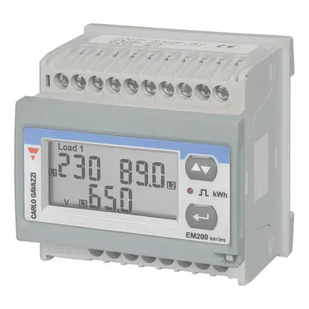 Produktfoto 1 von Carlo Gavazzi EM210 Energiemessgerät LCD 72mm x 72mm, 7-stellig / 3-phasig