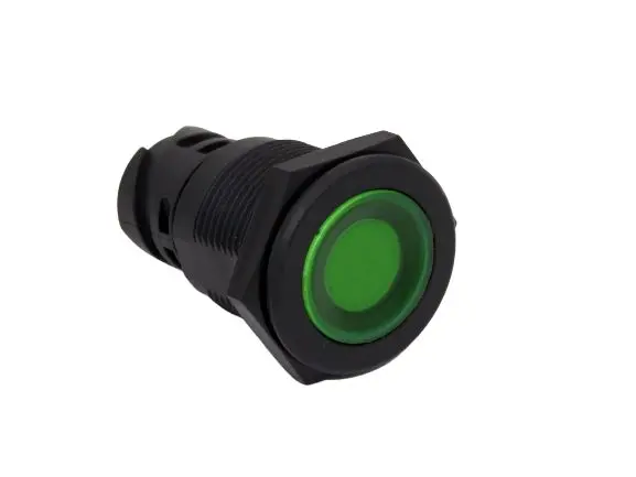 Produktfoto 1 von TE Connectivity Druckschalter Grün beleuchtet Tastend THT, 1-poliger Umschalter 32V