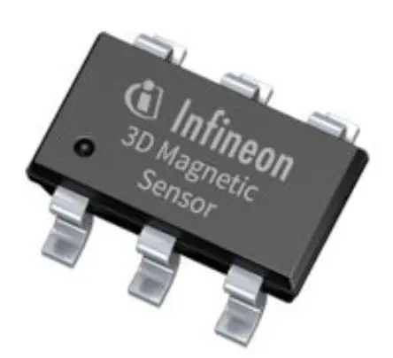 Produktfoto 1 von Infineon Hall-Effekt-Sensor 3-Achsen Oberfläche 2.8 V 24V I2C 100 kHz Digital TSOP 6-Pin