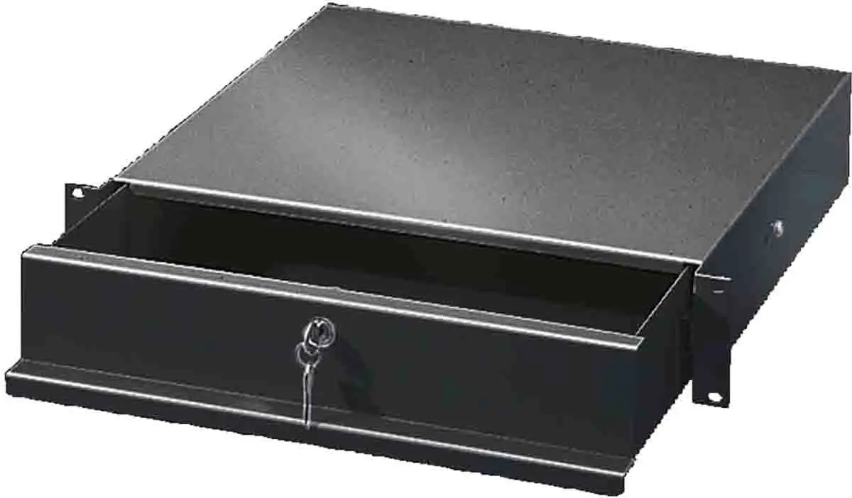 Produktfoto 1 von Rittal 1 U Schublade Schwarz, 411 mm x 419 mm