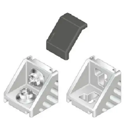 Produktfoto 1 von Bosch Rexroth Verbindungskomponente, Winkel-Halterung, Steckverbinderhalterung und Gelenk für 10 mm, M8 passend für 45