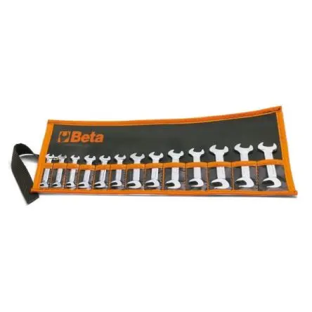 BETA Doppelendiger offener Schraubenschlüssel-Satz CrV-Stahl, 13-teilig 4,5 mm, 4 mm, 5,5 mm, 5 mm, 6 mm, 7 mm, 8 mm, 9