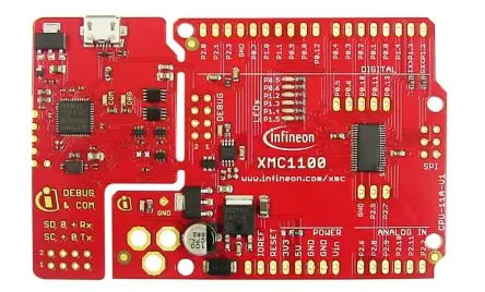 Produktfoto 1 von Infineon KIT-XMC11-BOOT-001 Arduino, USB, Evaluierungsplatine Entwicklungstool Microcontroller ARM Cortex-M0 XMC1100 CPU