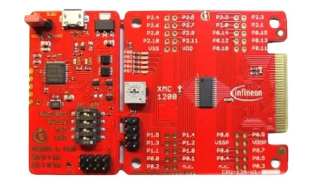 Produktfoto 1 von Infineon KIT-XMC12-BOOT-001 ARM-Kortex, Evaluierungsplatine Entwicklungstool Microcontroller ARM Cortex-M0 XMC1200 CPU