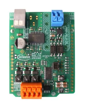 Produktfoto 1 von Infineon KIT-XMC-LED-DALI-20-RGB Arduino, Evaluierungsplatine Entwicklungstool Microcontroller ARM Cortex M ARM XMC1100