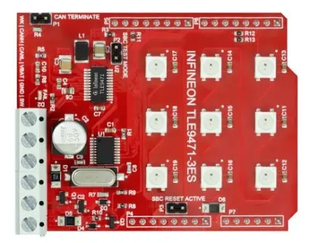 Produktfoto 1 von Infineon TLE9471-3ES Arduino-Shield, SBC-SHIELD-TLE9471 DC/DC-Wandler, für Arduino