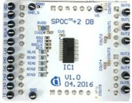 Produktfoto 1 von Infineon BTS71033-6ESA Evaluierungsplatine, SPOC-2 DB BTS71033-6ESA Energieverwaltung, für SPOC 2-Hauptplatine