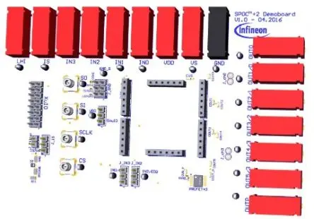 Produktfoto 1 von Infineon SPOC+2 Products Demo-Tafel, SPOC-2 MOTHERBOARD Energieverwaltung, für SPOC 2 Tochterplatine