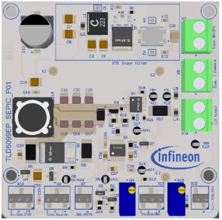 Produktfoto 1 von Infineon TLD5099EP Evaluierungsplatine, TLD5099EP-SEPIC EVALK Boost-Controller