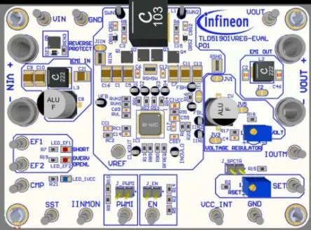 Infineon TLD5190QV Evaluierungsplatine, TLD5190IVREG_EVAL Abwärts-/Aufwärts-Controller, für TLD5190