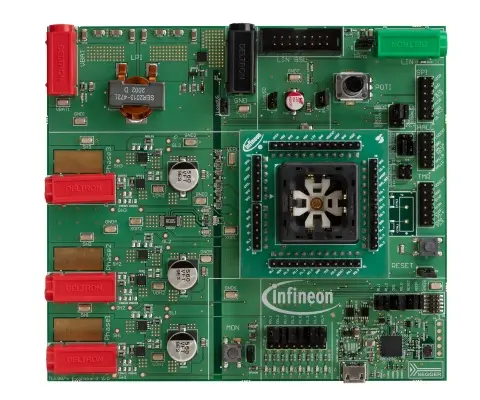 Produktfoto 1 von Infineon B6-Bridge for BLDC Motor Drive, MOSFETS, UART Entwicklungswerkzeug für Motoren und Robotik, TLE987X EVALB-TQFP