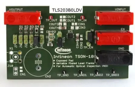 Produktfoto 1 von Infineon TLS203B0 Evaluierungsplatine, TLS203B0LDV BOARD LDO-Spannungsregler, für LDO TLS203B0LDV