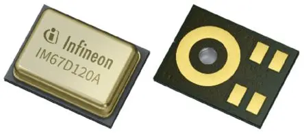 Infineon 5-Pin Mikrofon MEMS-Mikrofon Digital Rundstrahl 1kHz PG-LLGA-5 67 dB Oberfläche 1.62 V 3.6V