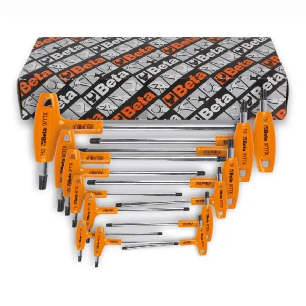 BETA TORX®-Schlüsselsatz T Lang 11, T8, T9, T10, T15, T20, T25 T27, T30, T40, T45, T50