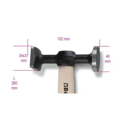 BETA Hammer, Klauenhammer 354 g Holz-Stiel 280 mm