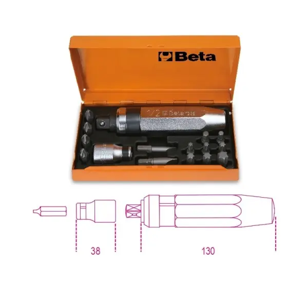 Produktfoto 1 von BETA Schlagschraubendreher- und Bit-Satz 15 Stk