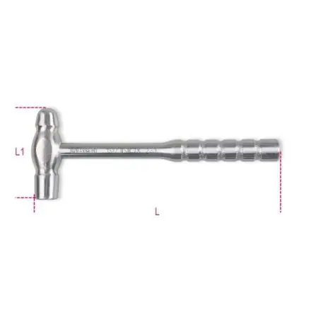 Produktfoto 1 von BETA Hammer, Kugelhammer Kugel Edelstahl-Stiel 230g 220 mm