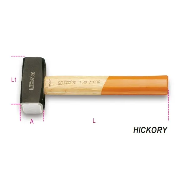 Produktfoto 1 von BETA Hammer, Fäustel 2.3 kg Holz-Stiel 300 mm