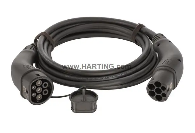Produktfoto 1 von HARTING EV-Ladekabel 7.4 kW, 32 A Nennstrom, 7.5 m, Abgeschlossen, IP44
