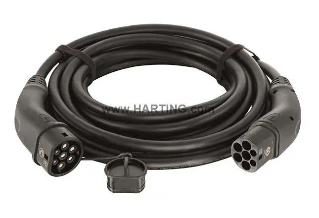 HARTING EV-Ladekabel 22 kW, 32 A Nennstrom, 5 m, Abgeschlossen, IP44