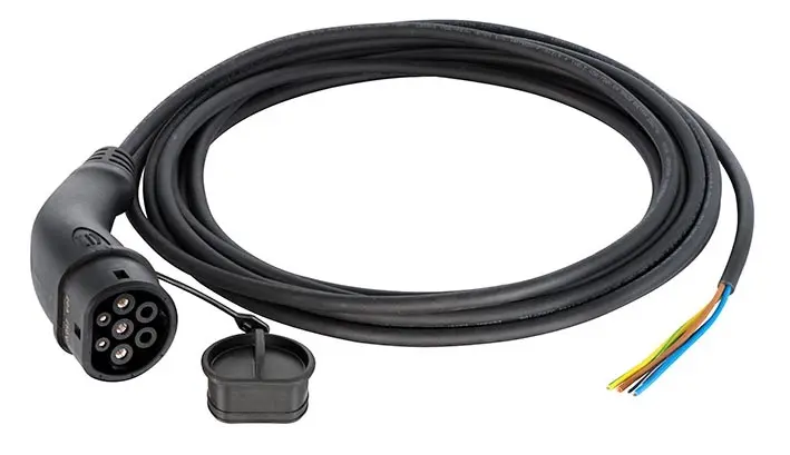 Produktfoto 1 von HARTING EV-Ladekabel 5 kW, 20 A Nennstrom, 7.5 m, Abgeschlossen, IP44