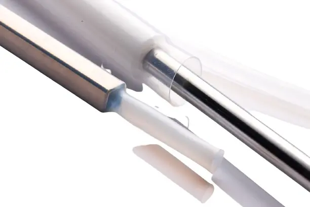 Produktfoto 1 von RS PRO PTFE4X Wärmeschrumpfschlauch, Polytetrafluorethylen PTFE Klar, Ø 2 mm Schrumpfrate 4:1, Länge 1.22m