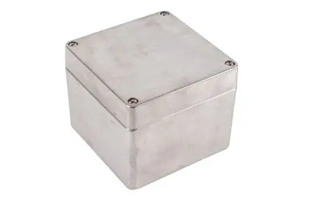 Produktfoto 1 von Hammond 1590Z; Universalgehäuse; Aluminiumdruckguss; Klar; IK08 IP68 Breite 100 mm Höhe 81 mm Länge 100 mm