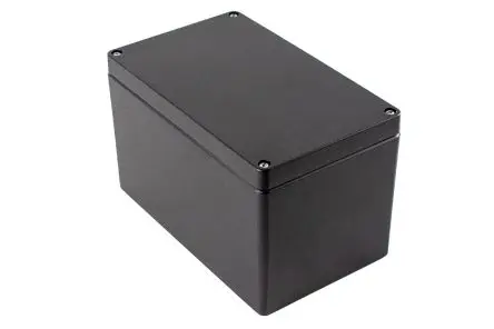 Produktfoto 1 von Hammond 1590Z; Universalgehäuse; Aluminiumdruckguss; Schwarz; IK08 IP68 Breite 160 mm Höhe 160 mm Länge 260 mm