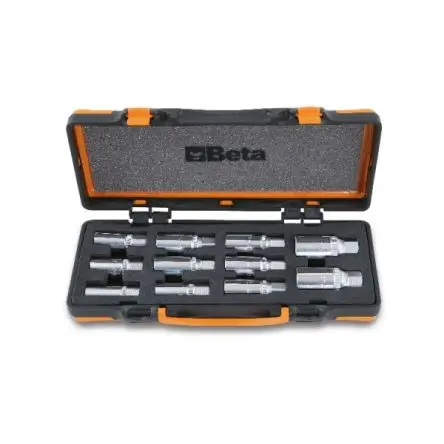 Produktfoto 1 von BETA, 11-teilig Schraubenausdreher-Set, Metall, Chrom Vanadium Stahl, 5-M11 - M12 - M14 - M16, M5 - M6 - M7 - M8 - M9 -