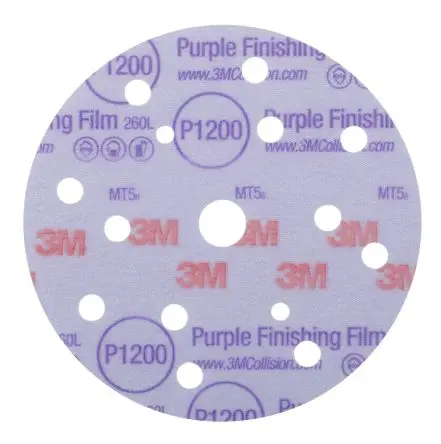 Produktfoto 1 von 3M Aluminiumbeschichtet Schleifscheibe Hookit Purple Schleifscheibe Ø 150 mm, Korngröße P1200