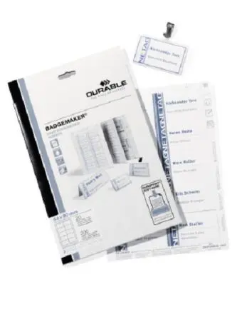 Produktfoto 1 von Durable Klebend Leeretikett, selbstklebend Adresse für Tintenstrahl, Weiß 200 pro Paket Stück, L. 54 mm B. 90mm
