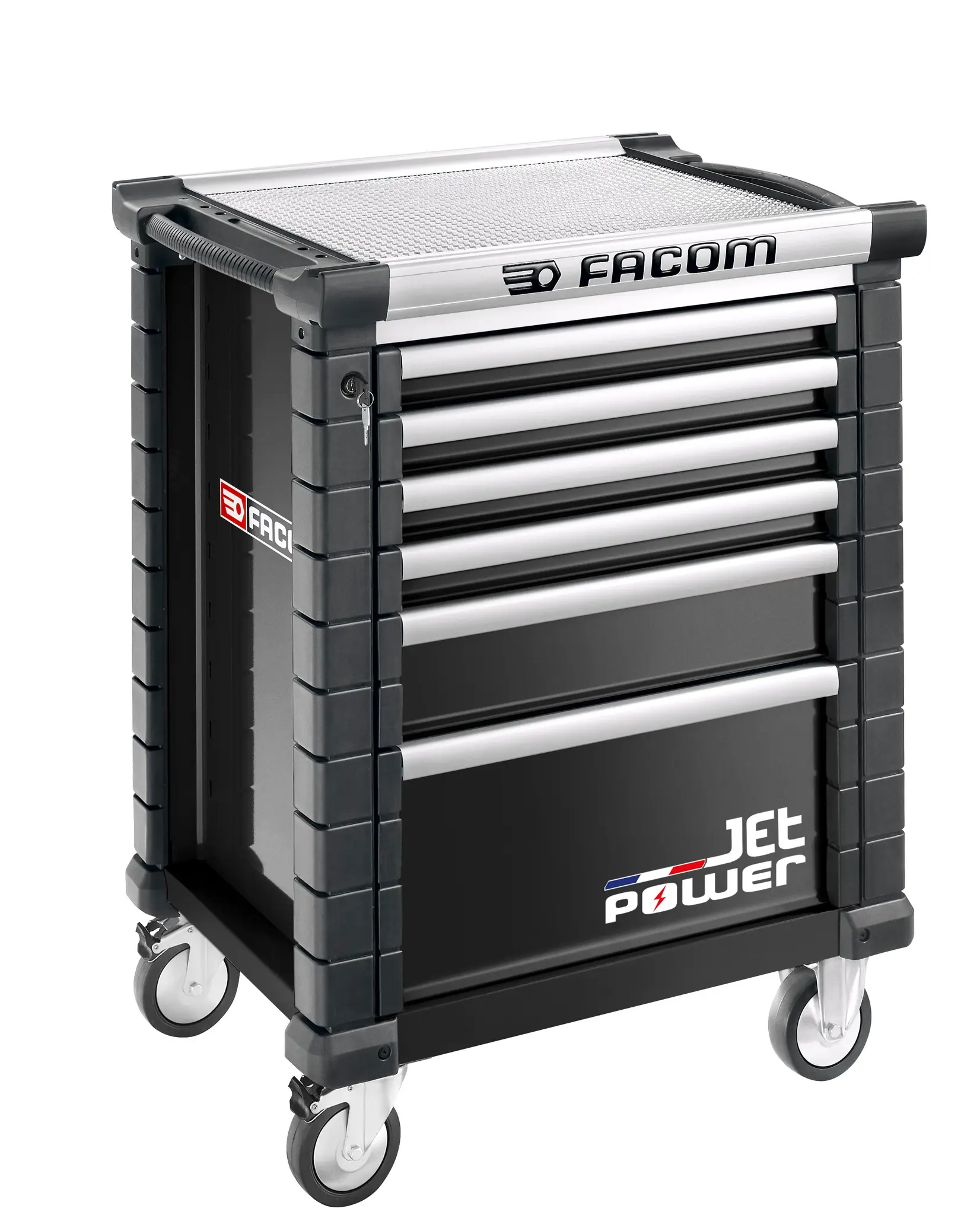 Produktfoto 1 von Facom Rollenschrank, Typ Werkzeugschrank 6 Schubladen mit Rädern, 1.01 m x 575 mm x 814 mm