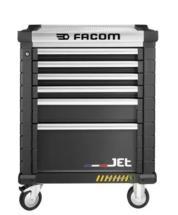 Produktfoto 1 von Facom Rollenschrank, Typ Werkzeugschrank 6 Schubladen mit Rädern, 1005 mm x 575mm x 814 mm