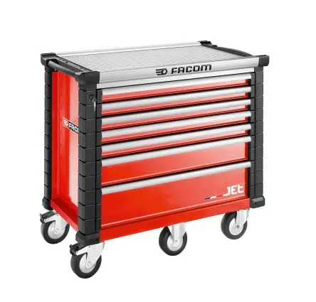 Produktfoto 1 von Facom Rollenschrank, Typ Werkzeugschrank 7 Schubladen mit Rädern, 1035 mm x 575mm x 1.19 m