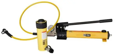 Produktfoto 1 von RS PRO Hydraulik-Handpumpe, 0.901 L Hand, Hub 25.4 mm, 11.26 cm³ / 2.47 cm³, 42.2 kg, 700 bar max., 4.5 kg