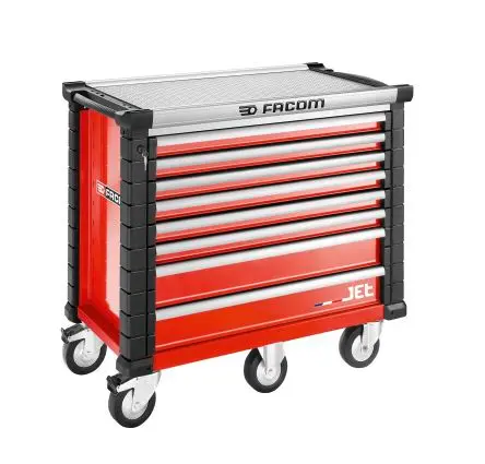 Produktfoto 1 von Facom Rollenschrank, Typ Werkzeugschrank 8 Schubladen mit Rädern, 1035 mm x 575mm x 1.19 m