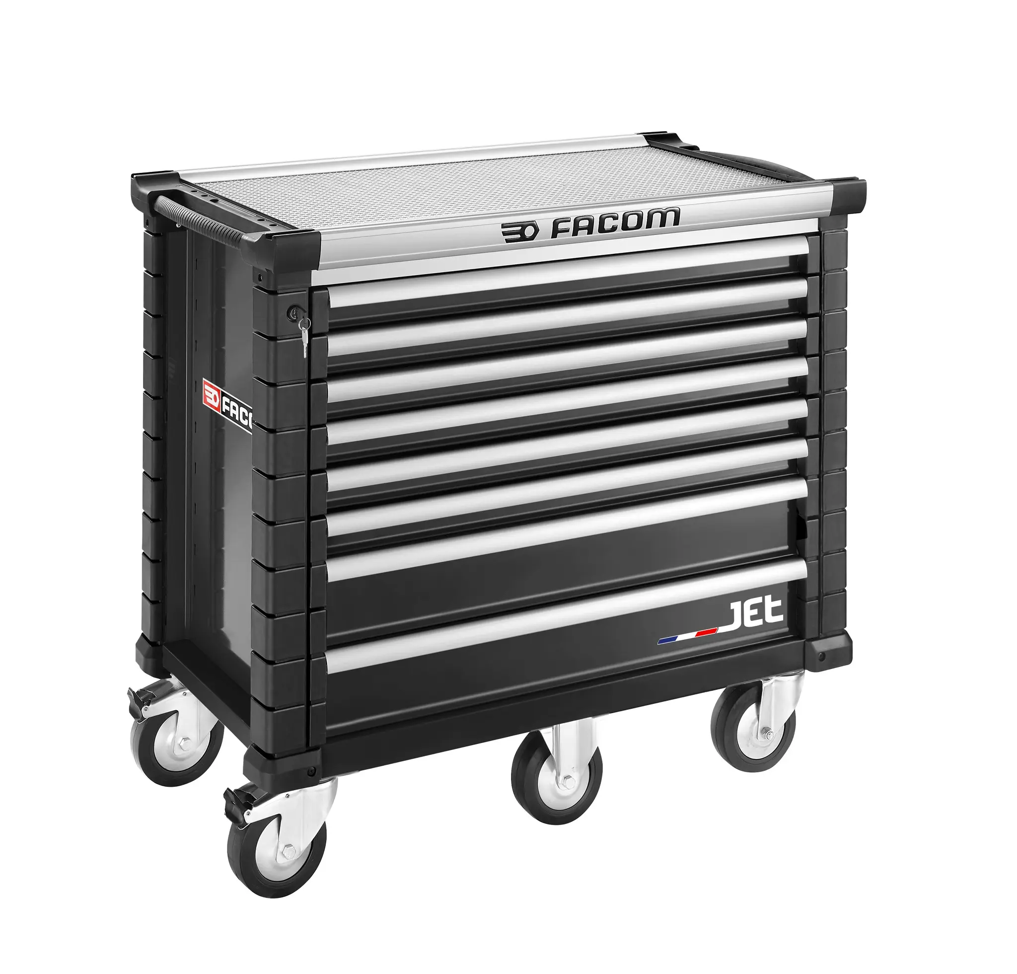 Produktfoto 1 von Facom Rollenschrank, Typ Werkzeugschrank 8 Schubladen mit Rädern, 1.04 m x 575 mm x 1.19 m
