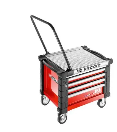 Produktfoto 1 von Facom Werkzeugwagen, Typ Werkzeugschrank 4 Schubladen mit Rädern, 696 mm x 580mm x 814 mm