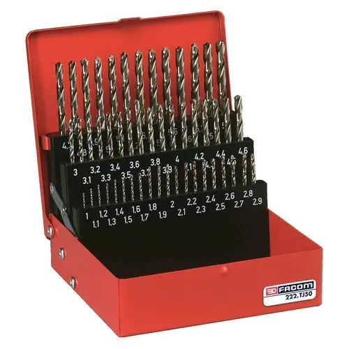 Produktfoto 1 von Facom Edelstahl Drehung Satz 1 mm → 5.9 mm, 50-teilig für Mauerwerk