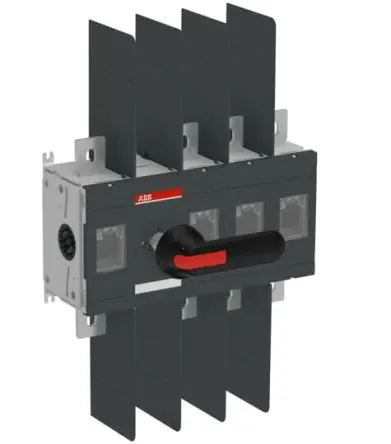 Produktfoto 1 von ABB OT Trennschalter 4-polig Schraubanschlussklemme 800A 40 W Schwarz IP00, IP65