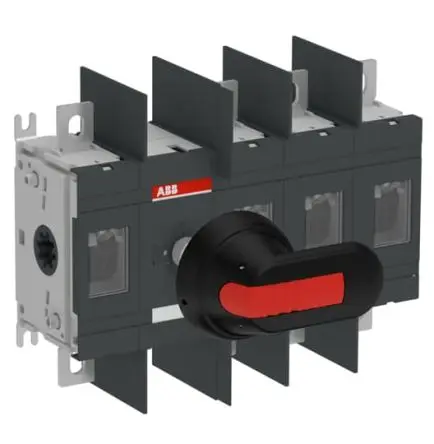 Produktfoto 1 von ABB OT Trennschalter 4-polig Schraubanschlussklemme 200A 200 kW Schwarz IP00, IP65