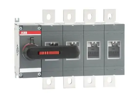 Produktfoto 1 von ABB OT Trennschalter 4-polig SMD 630A Schwarz IP00