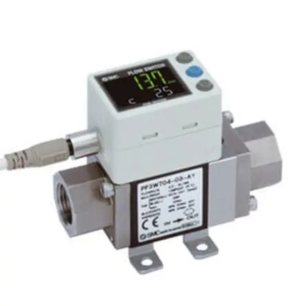 Produktfoto 1 von SMC PF3W7 Flüssig Durchflusssensor 0.5l/min → 4l/min Typ Integrierte Anzeige