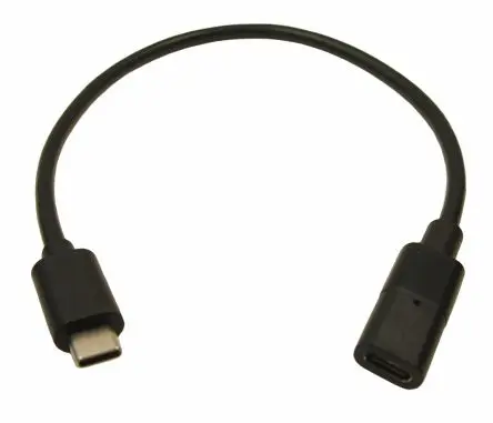 Produktfoto 1 von RS PRO Stecker IC-Buchse USB-Kabel, USB Typ C Buchse / USB Typ C, 300 mm USB 3.1 Schwarz